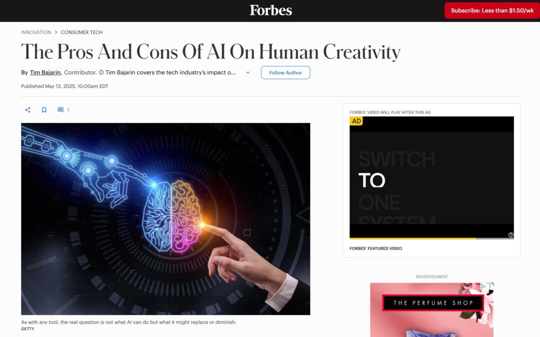 The Pros And Cons Of AI On Human Creativity