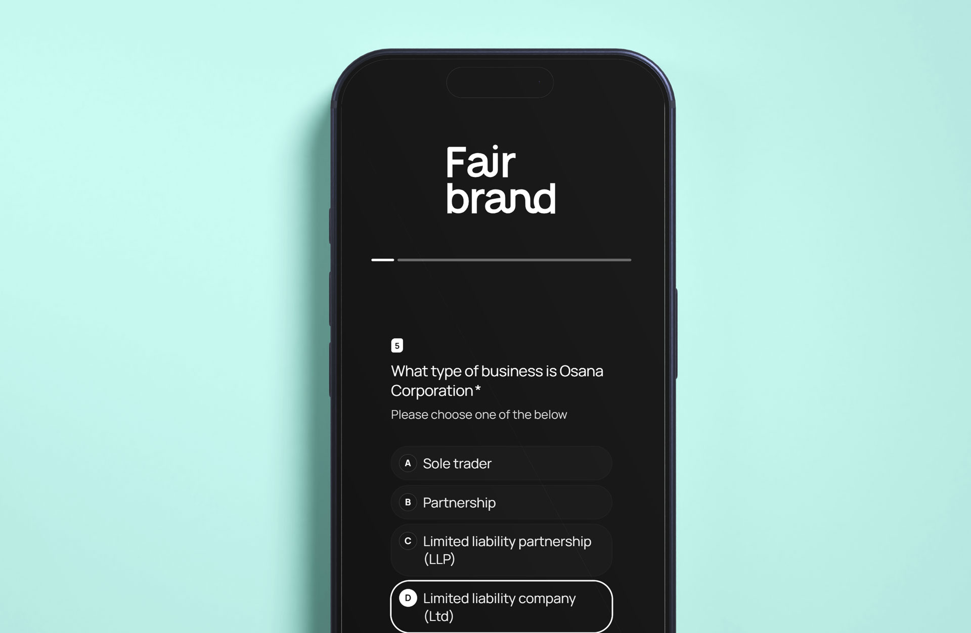 Fair Brand application form