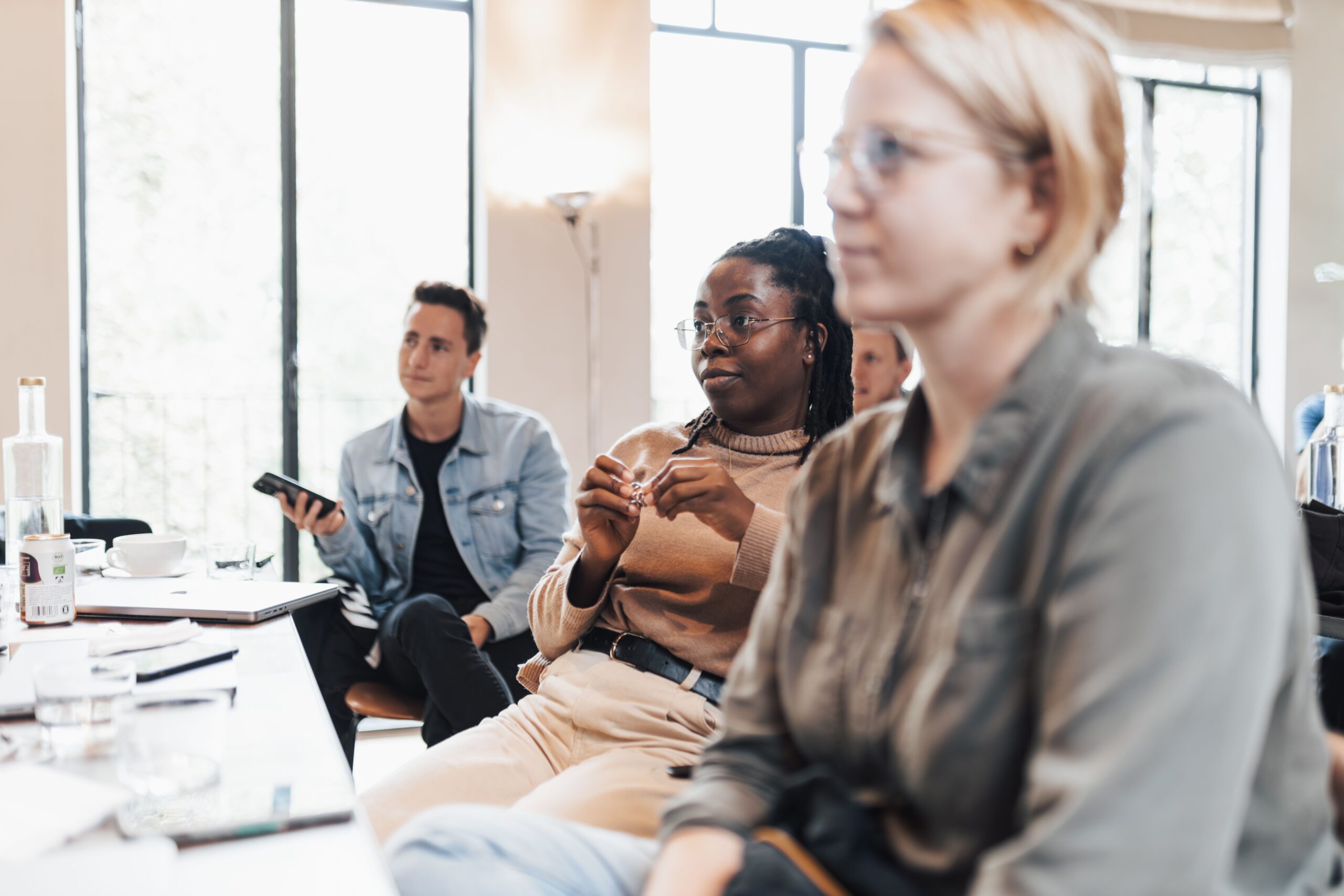 Focus group watching tv adverts